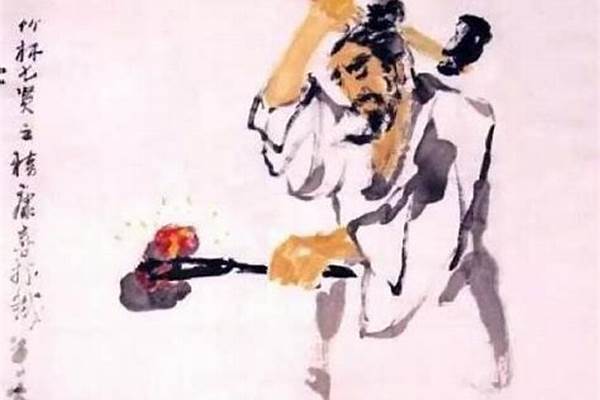 嵇康打铁,刘伶,王羲之高卧东床,魏晋